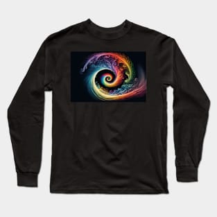 Small Spiral Rainbow Long Sleeve T-Shirt